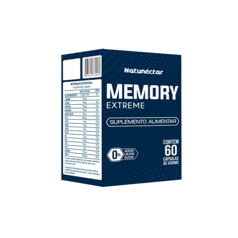MEMORY 500MG COM 60 CAPSULAS NATUNECTAR