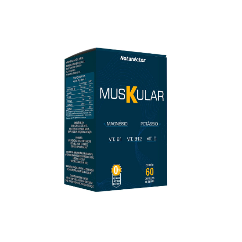 MUSKULAR POTASSIO VIT D B1 E B12 500MG COM 60 CAPSULAS