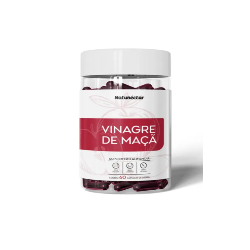 VINAGRE DE MACA COM 60 CAPSULAS NATUNECTAR
