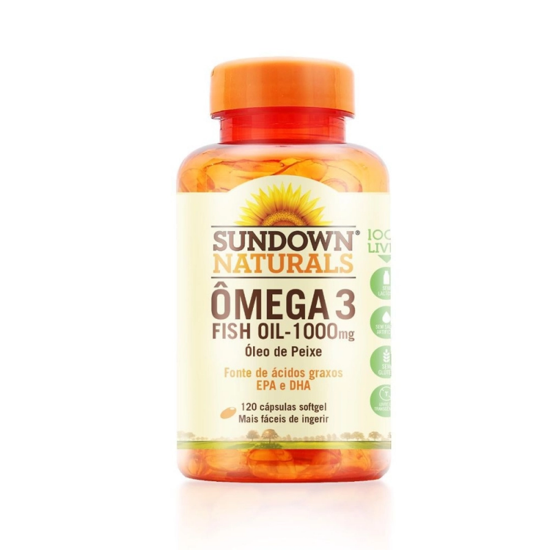 SUNDOWN NATURALS OMEGA 3 1000MG COM 120 CAPSULAS