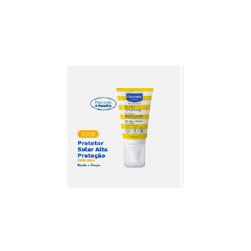 PROTETOR SOLAR INFANTIL MUSTELA FPS50 COM 40ML