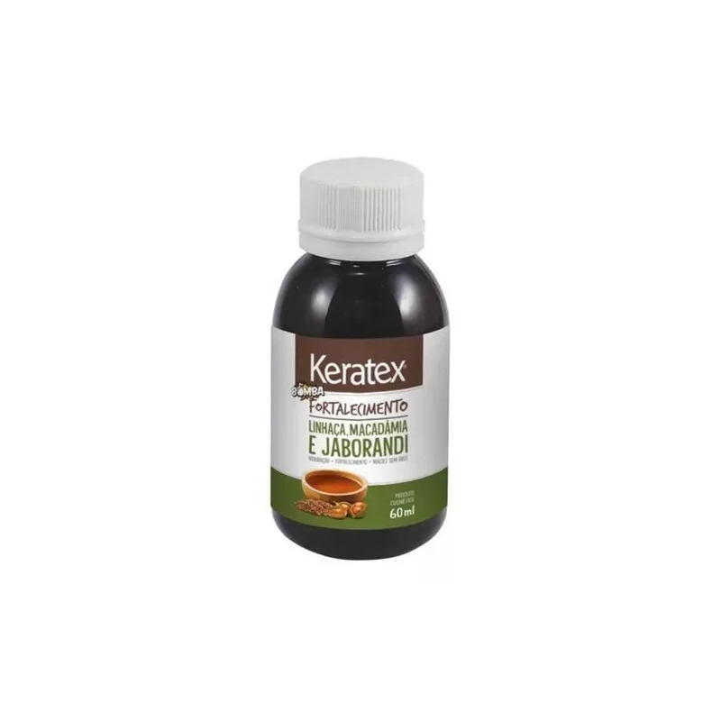 OLEO DE CABELO KERATEX  LINHAÇA,MACADAMIA E JABORANDIR 60ML
