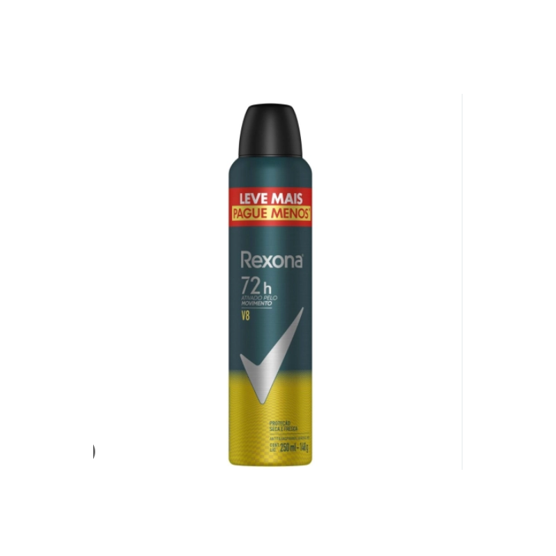 DESODORANTE AEROSOL REXONA ANTITRANSPIRANTE V8 COM 250ML