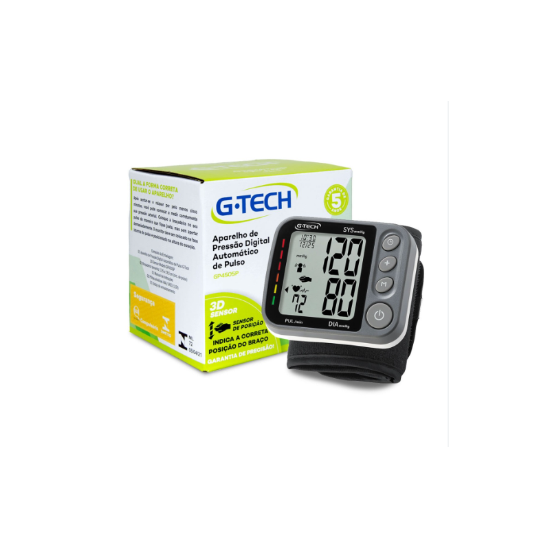 APARELHO DE PRESSAO DIGITAL AUTOMATICO DE PULSO G-TECH 3D