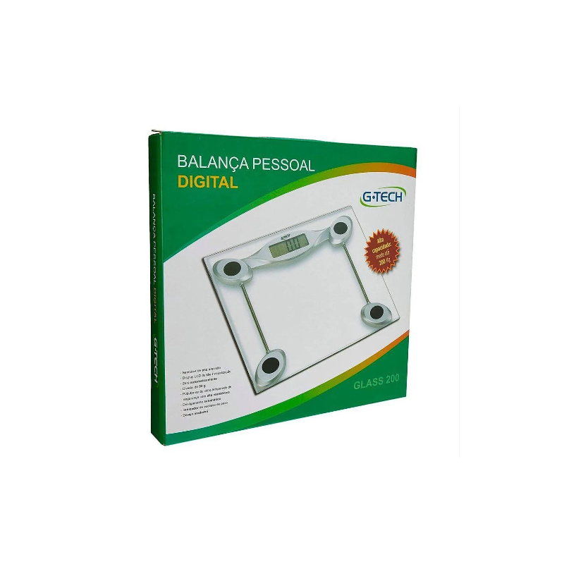 BALANÇA DIGITAL G-TECH GLASS 200 COM 1 UNIDADE