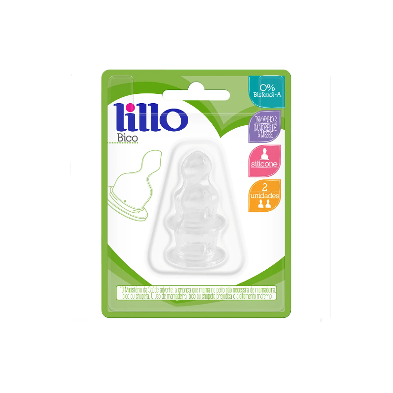 BICO DE MAMADEIRA LILLO ORTODONTICO 6+ MESES  2 UND 