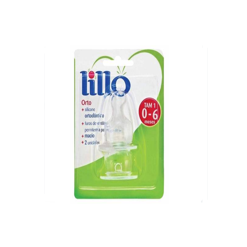 BICO DE MAMADEIRA LILLO ORTODONTICO 0-6 MESES 2 UND 