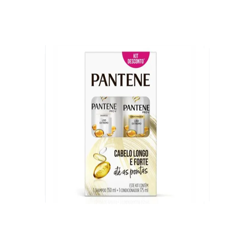 KIT PANTENE SHAMPOO 350 CONDICIONADOR 175 LISO EXTREMO