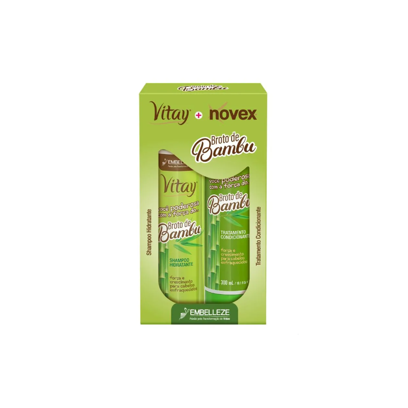 KIT VITAY SHAMPOO CONDICIONADOR BROTO DE BAMBU 300ML