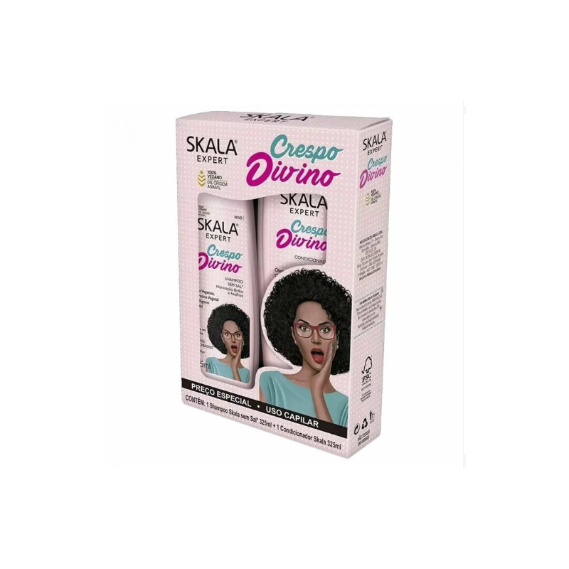 KIT SKALA SHAMPOO CONDICIONADOR 325ML CRESPO DIVINO