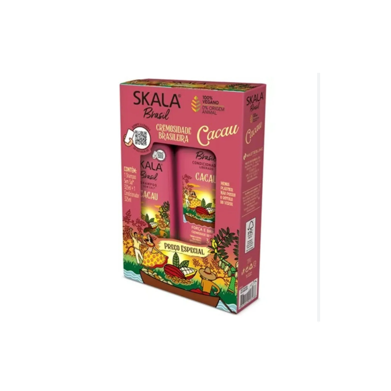 KIT SKALA SHAMPOO CONDICIONADOR 325ML CACAU