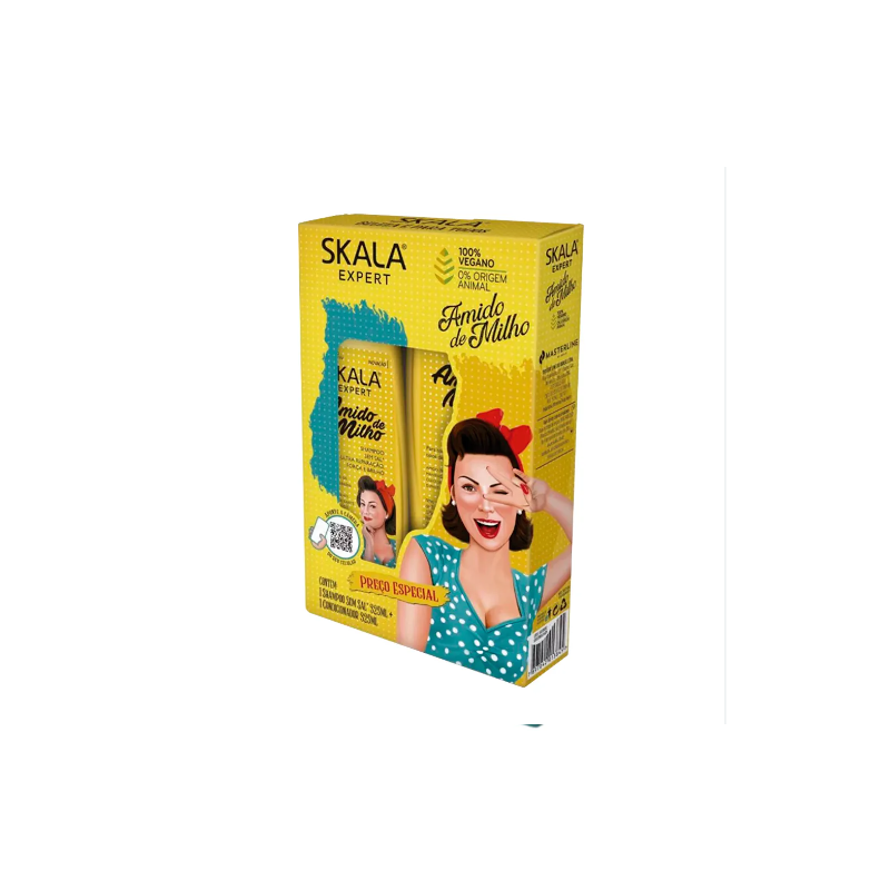 SHAMPOO E CONDICIONADOR  SKALA AMIDO DE MILHO 325ml