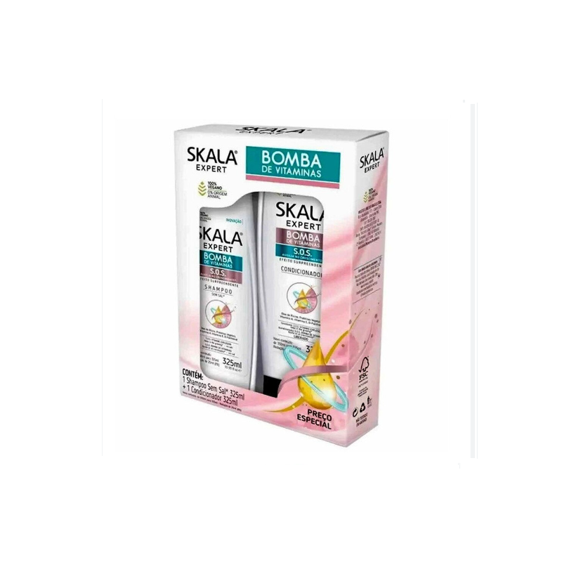 KIT SH+COND.SKALA 325ML BOMBA VITAMINAS