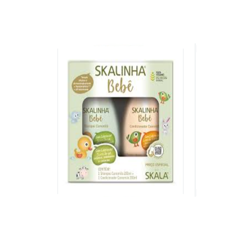 KIT SKALINHA SHAMPOO + CONDICIONADOR  CAMOMILA 200ML CADA