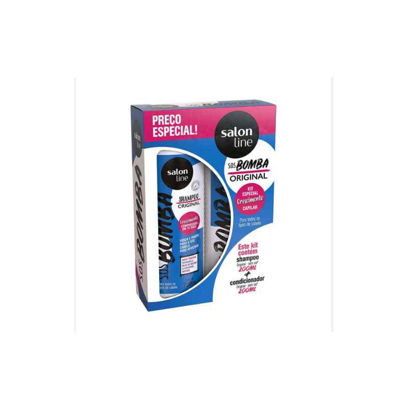 KIT SHAMPOO+CONDICIONADOR SALON LINE S.O.S BOMBA ORIGINAL