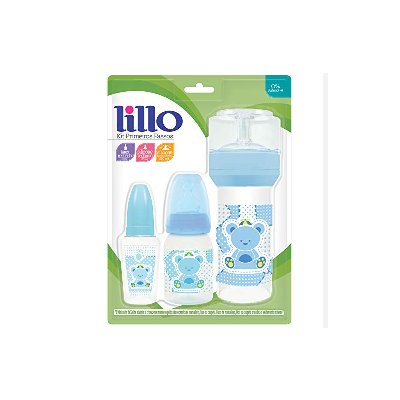 KIT MAMADEIRA LILLO PRIMEIROS PASSOS AZUL 3 UND 
