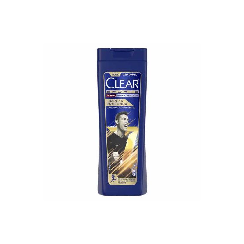 SHAMPOO CLEAR MEN SPORTS LIMPEZA PROFUNDA 400ML