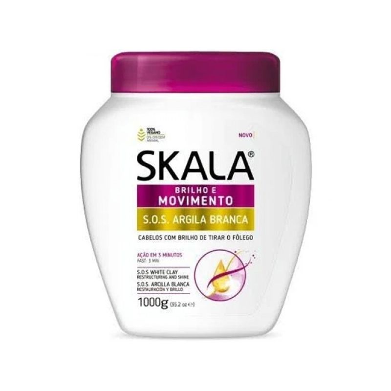 CREME TRATAMENTO SKALA S.O.S ARGILA BRANCA 1000G