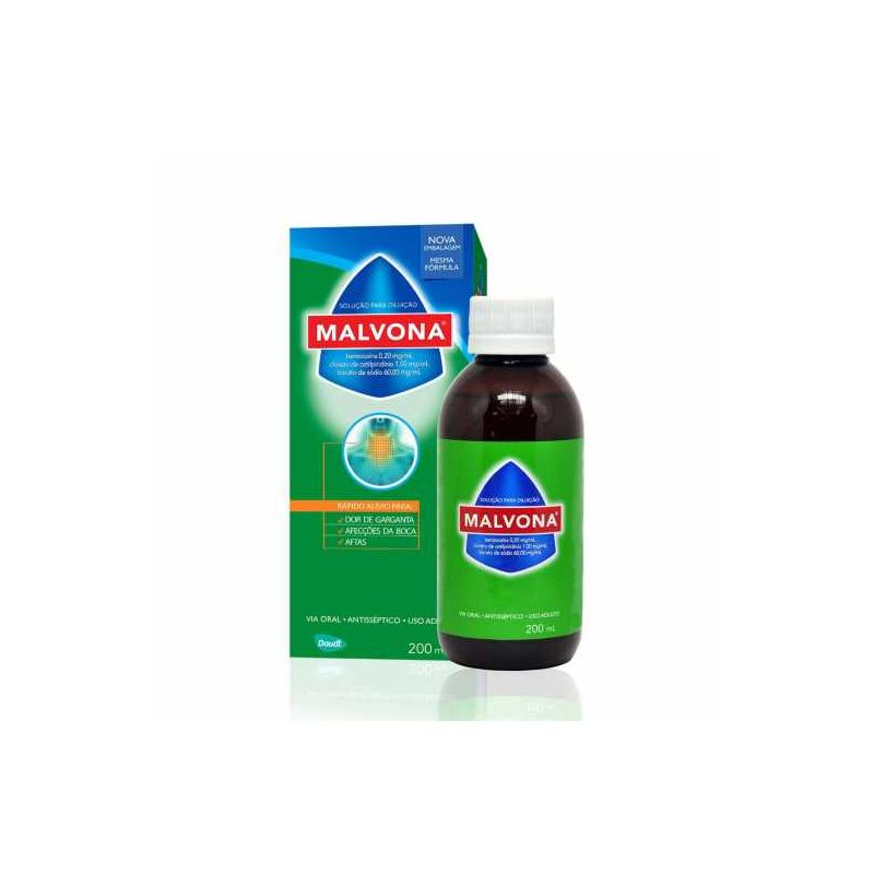 MALVONA ANTISSÉPTICO BUCAL COM 200ML
