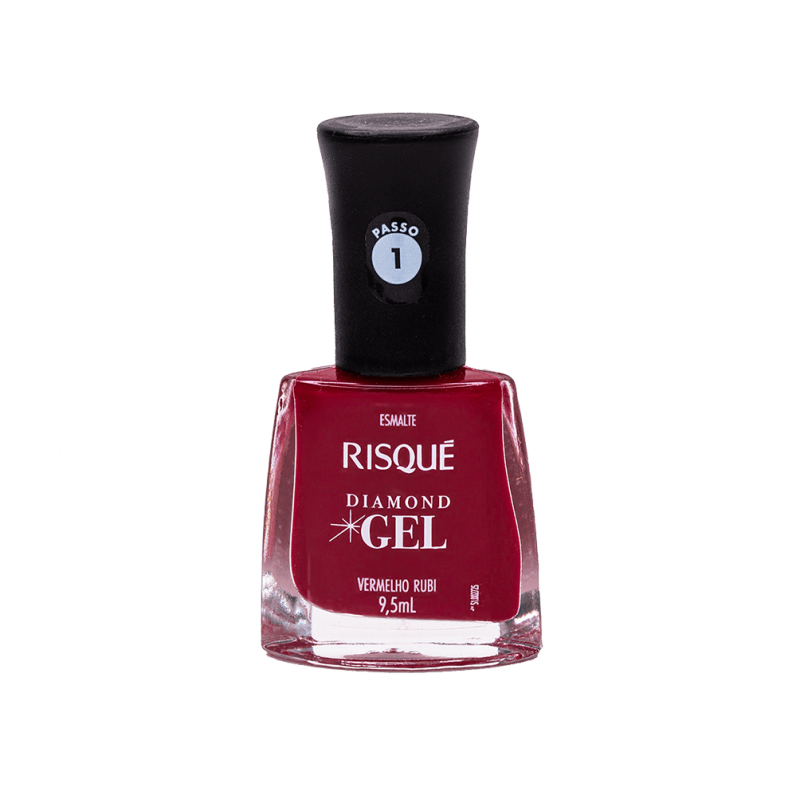 ESMALTE RISQUE GEL CREMOSO VERMELHO RUBI 9,5ml