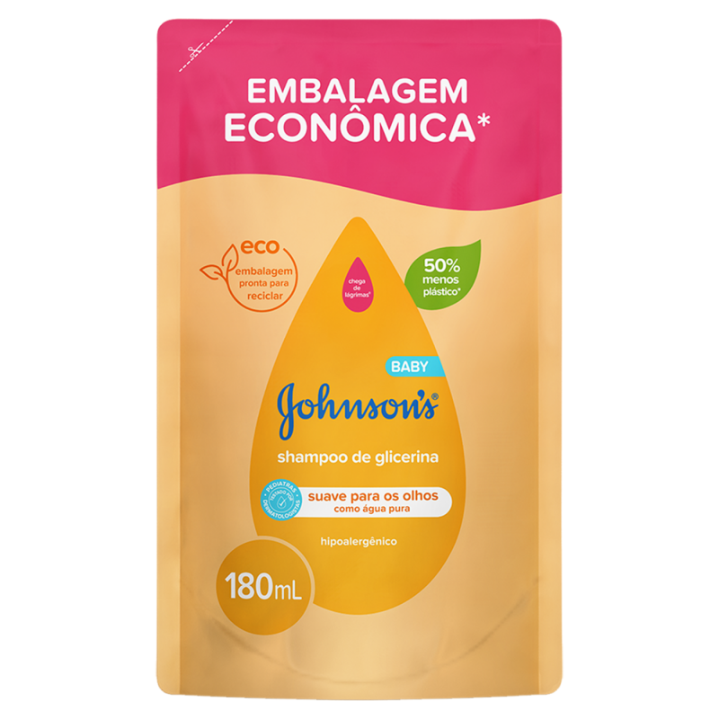 SHAMPOO JOHNSON 180ML BABY REFIL GLICERINA