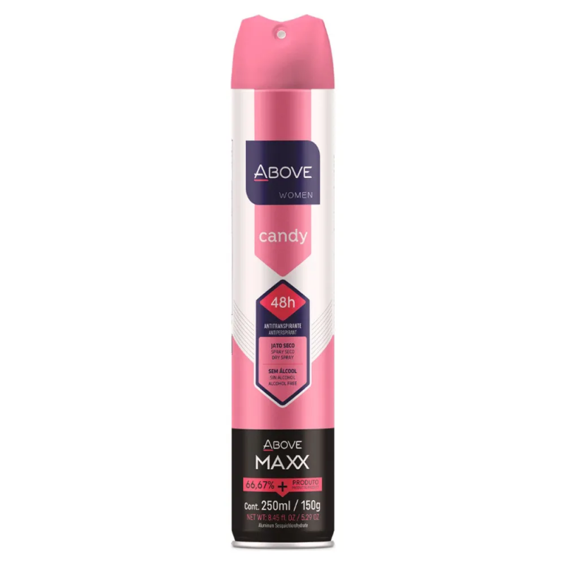 DESODORANTE AEROSOL ABOVE MAXX CANDY 250ML
