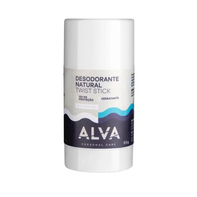 ALVA DESODORANTE TWIST STICK SEM PERFUME 55 GRAMAS