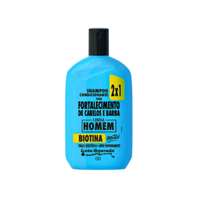 SHAMPOO GOTA DOURA FORTALECEDOR HOMEM BIOTINA 430ML 
