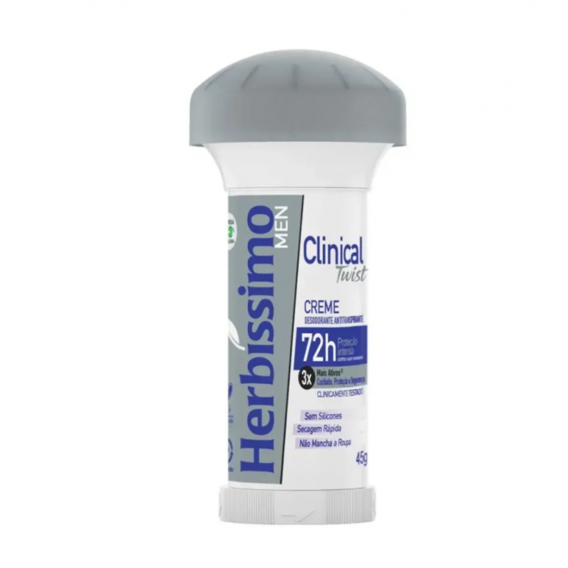 DESODORANTE CREME HERBISSIMO CLINICAL AZUL 45G