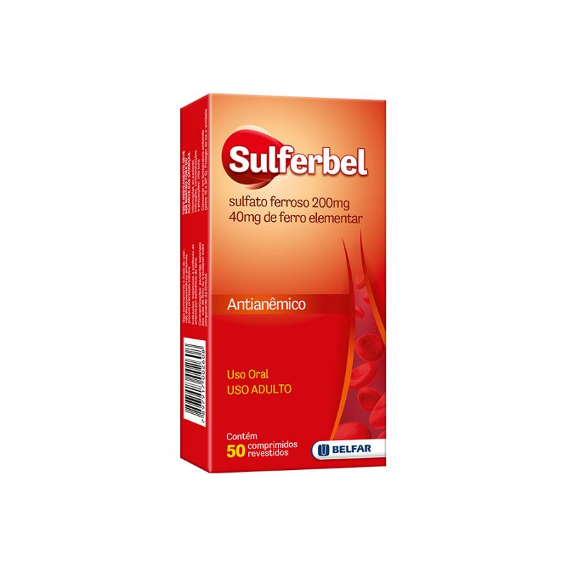 SULFERBEL ANTIANEMICO COM 50 COMPRIMIDOS-BELFAR-