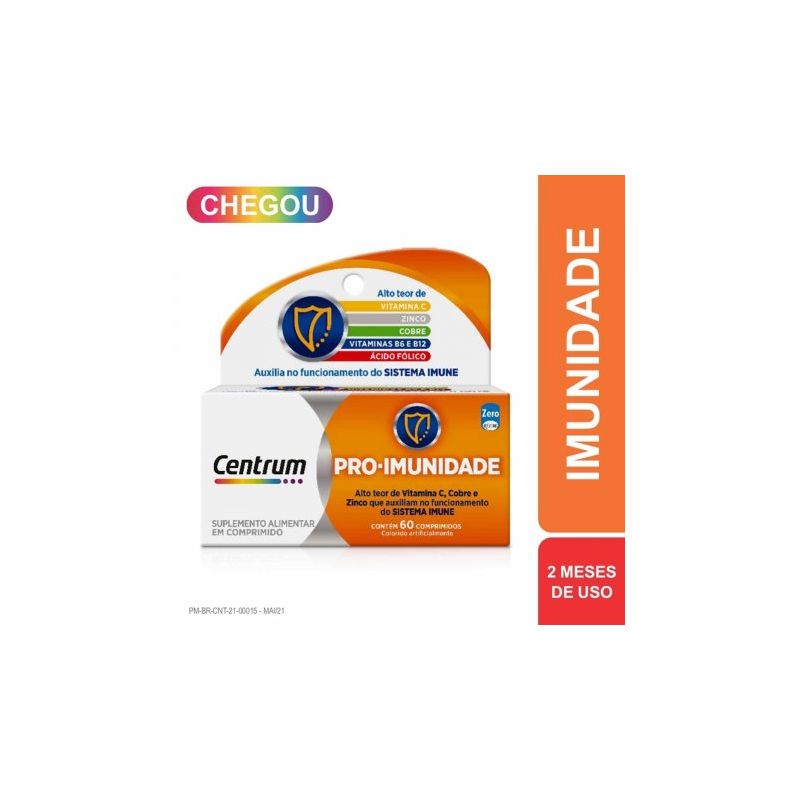 CENTRUM PRO-IMUNIDADE COM 60 COMPRIMIDOS