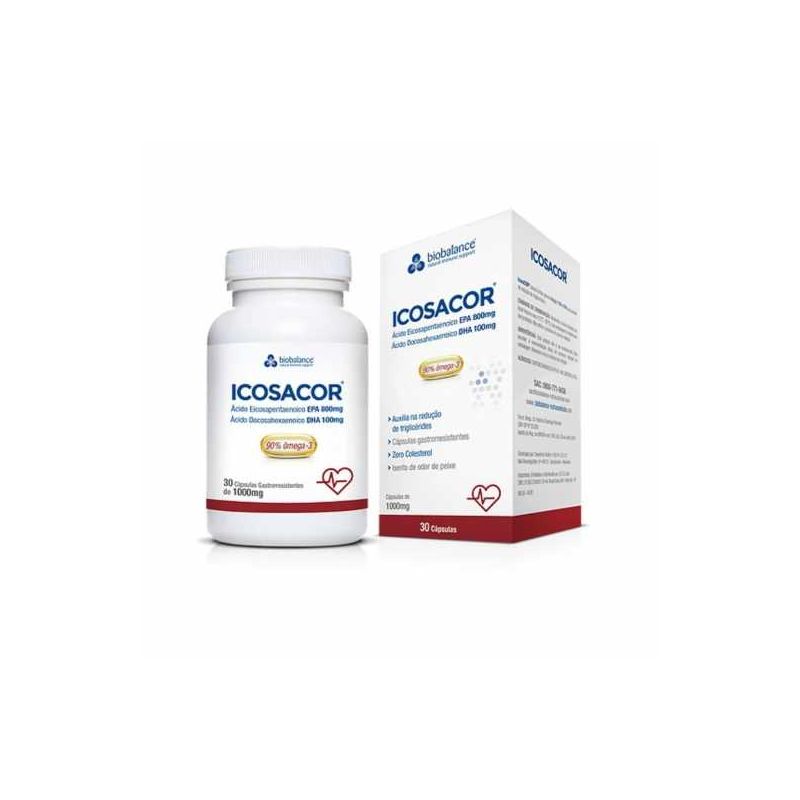ICOSACOR 1000MG COM 30 CÁPS