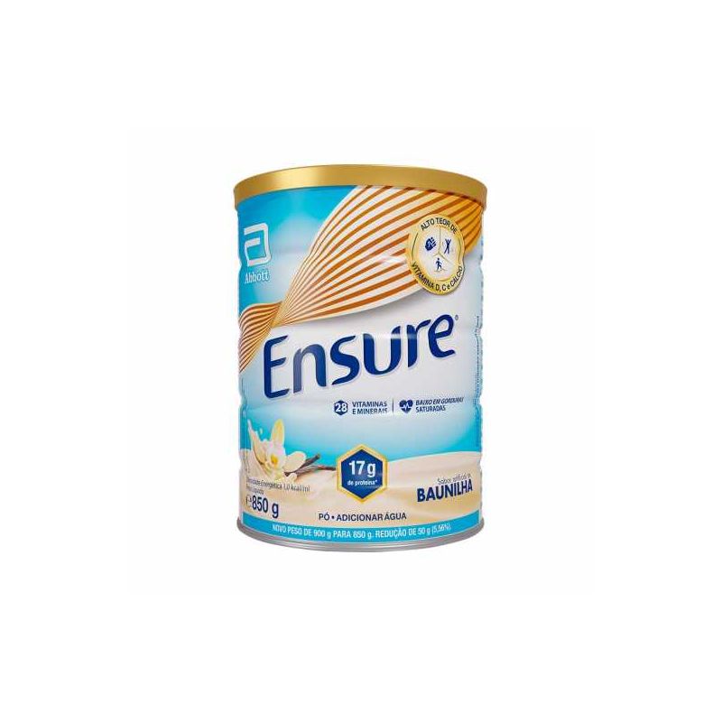 ENSURE PÓ SUPLEMENTO ALIMENTAR SABOR BAUNILHA 850G 