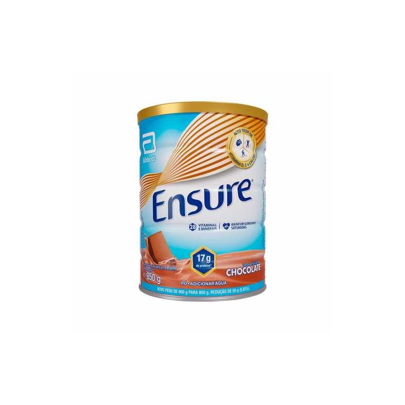ENSURE PÓ SUPLEMENTO ALIMENTAR SABOR CHOCOLATE 850G 