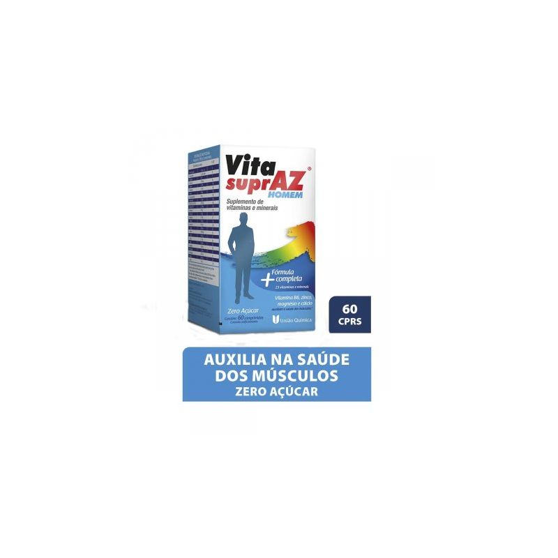 VITASUPERAZ HOMEN ZERO AÇUCAR COM 60 COMPRIMIDOS 