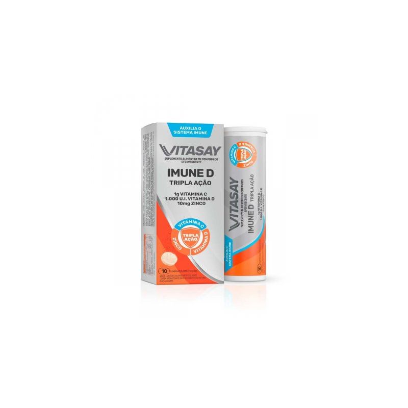 VITASAY IMUNE D TRIP COM 10 COMPRIMIDOS EFERVESCENTE - 