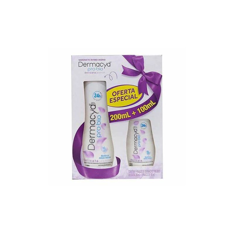KIT SABONETE LIQUIDO INTIMO DERMACYD 200+100ml DELICATA
