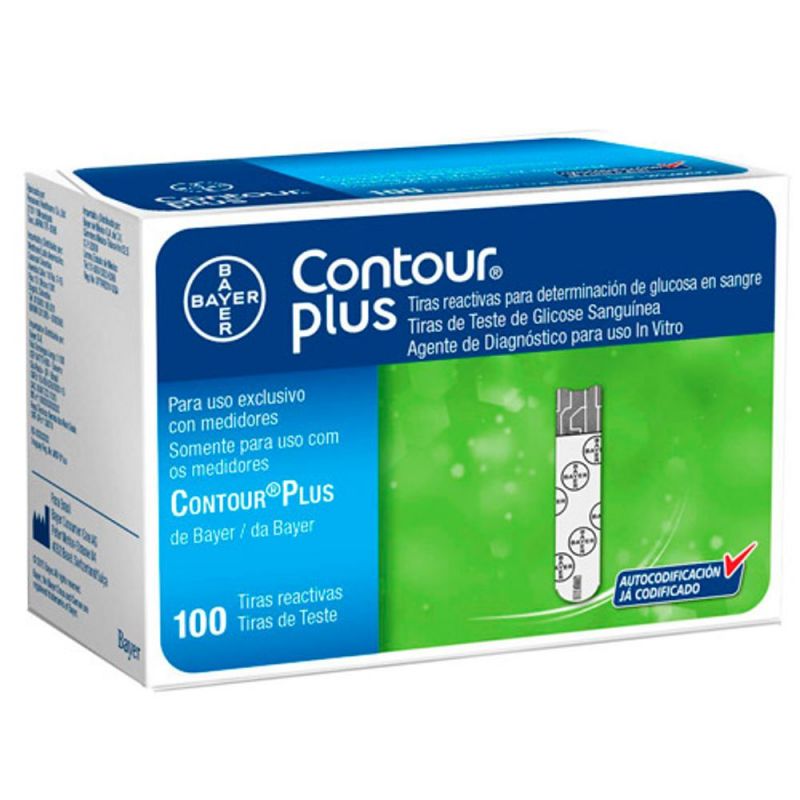 CONTOUR PLUS COM  100 TIRAS