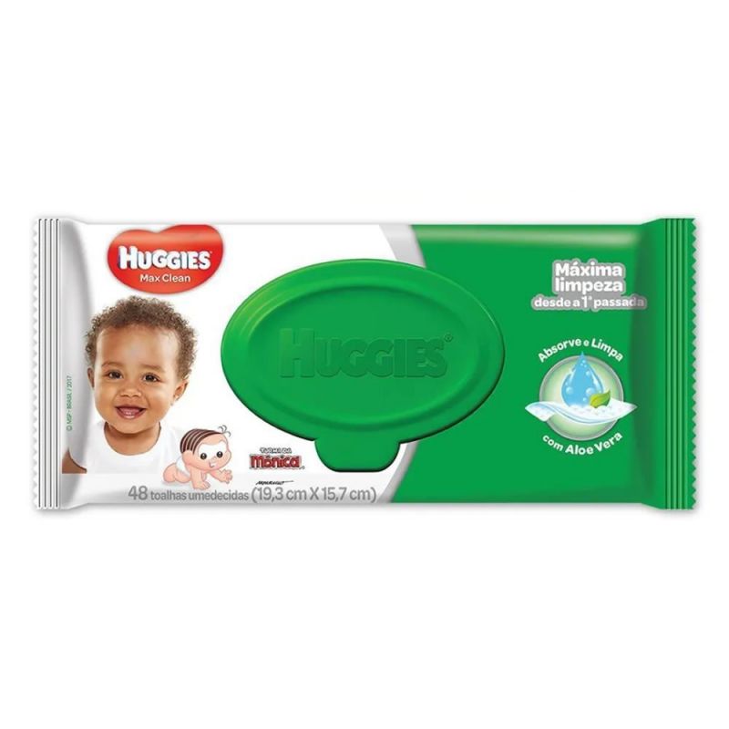 TOALHAS UMEDECIDAS HUGGIES TURMA DA MONICA 48UNIDADES