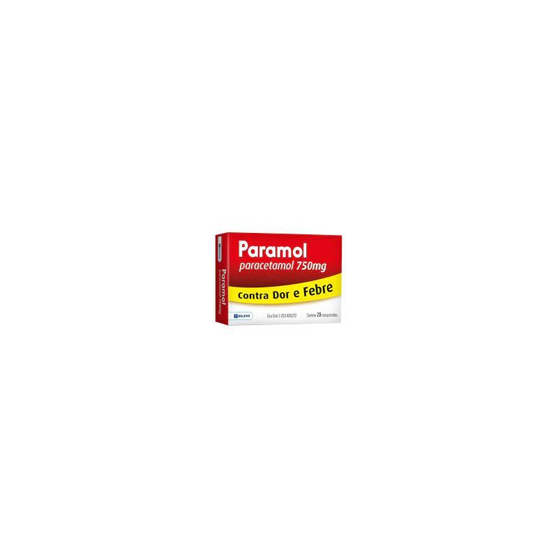 PARAMOL 750MG COM 20 COMPRIMIDOS-BELFAR-