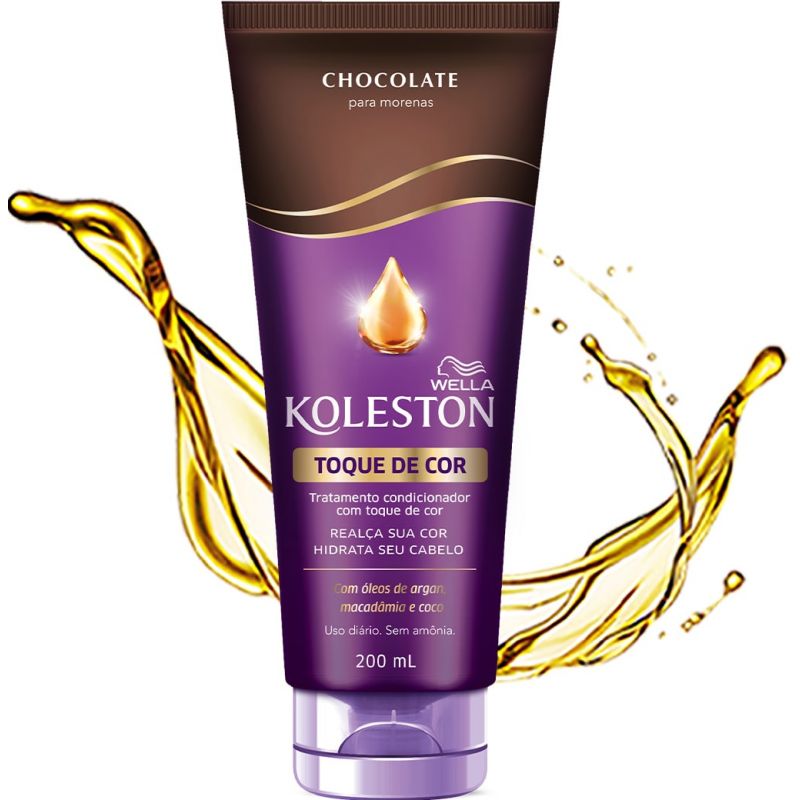TRATAMENTO KOLESTON TOQUE DE COR CHOCOLATE 200ML