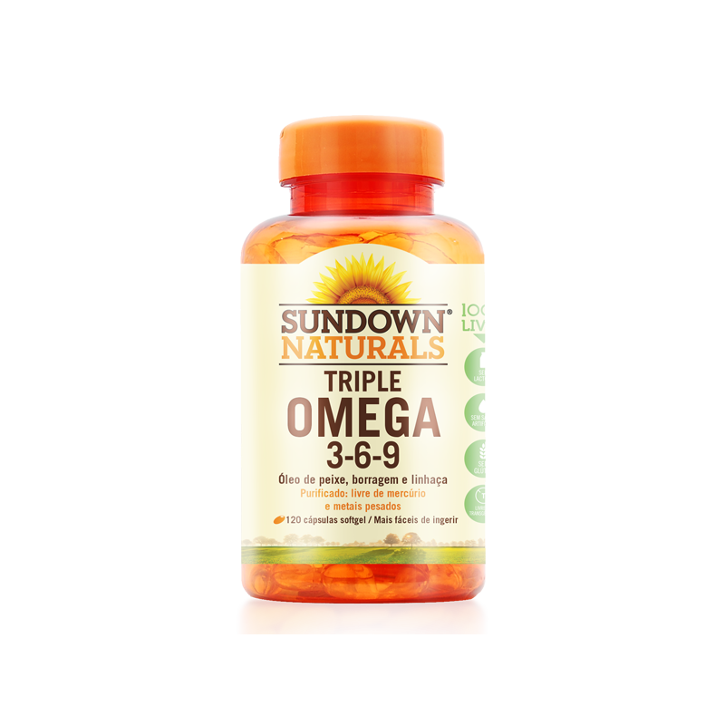 SUNDOWN NATURALS TRIPLE OMEGA COM 120 COMPRIMIDOS