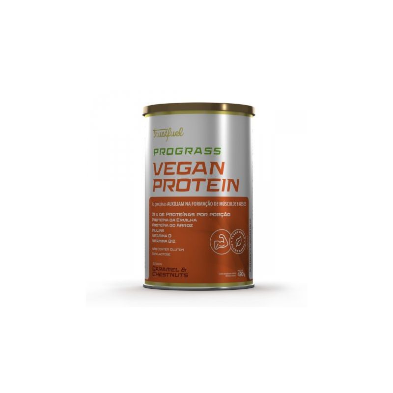 TRUSTFUEL SUPLEMENTO  VEGAN PROTEIN CARAMEL CHESTNUTS 490G