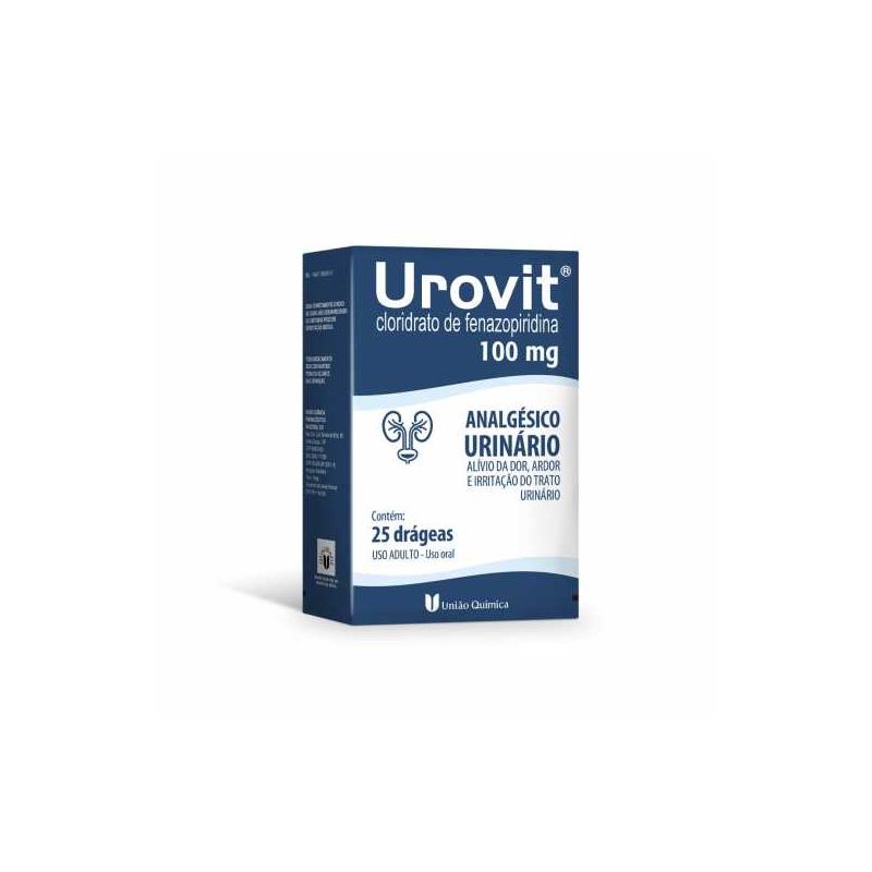 UROVIT 100MG COM 25 DRÁGEAS-UNIÃO QUIMICA-