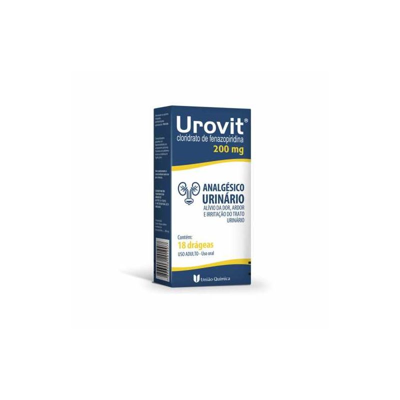 UROVIT 200MG 18 DRÁGEAS-UNIÃOQUIMICA-