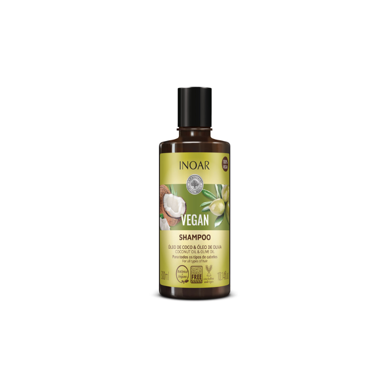 SHAMPOO INOAR VEGAN ÓLEO DE COCO E OLIVA 300ML 