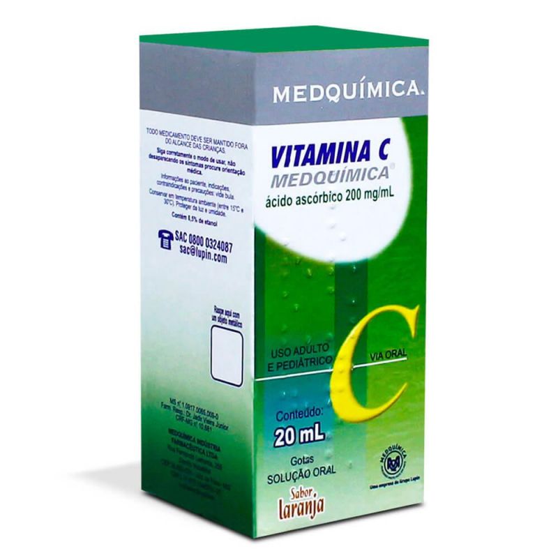 VITAMINA C MED 200MG COM 20ML