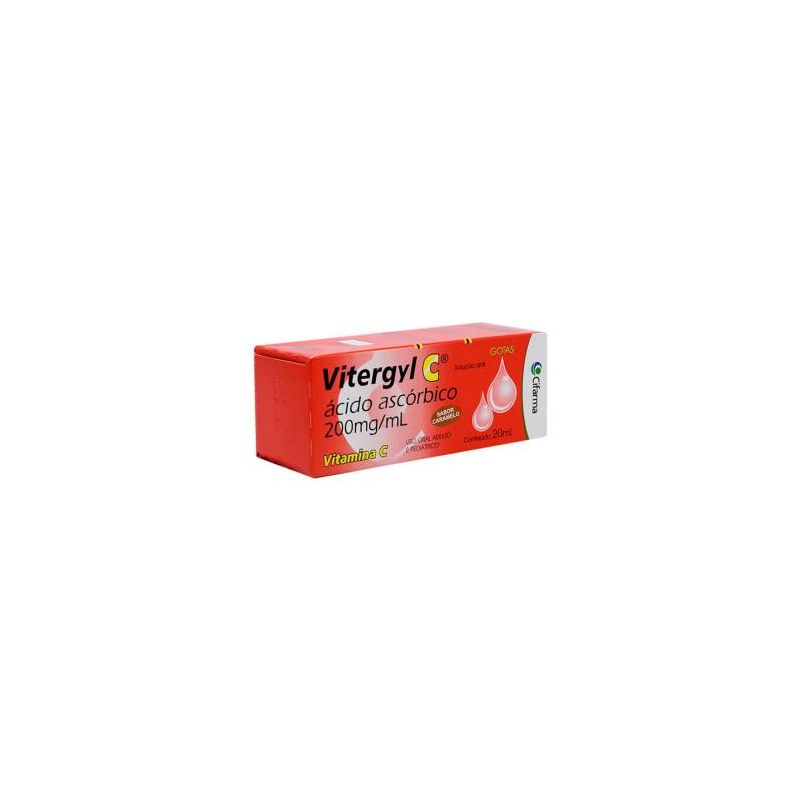 VITERGYL C GOTAS CARAMELO 200MG COM 20ML