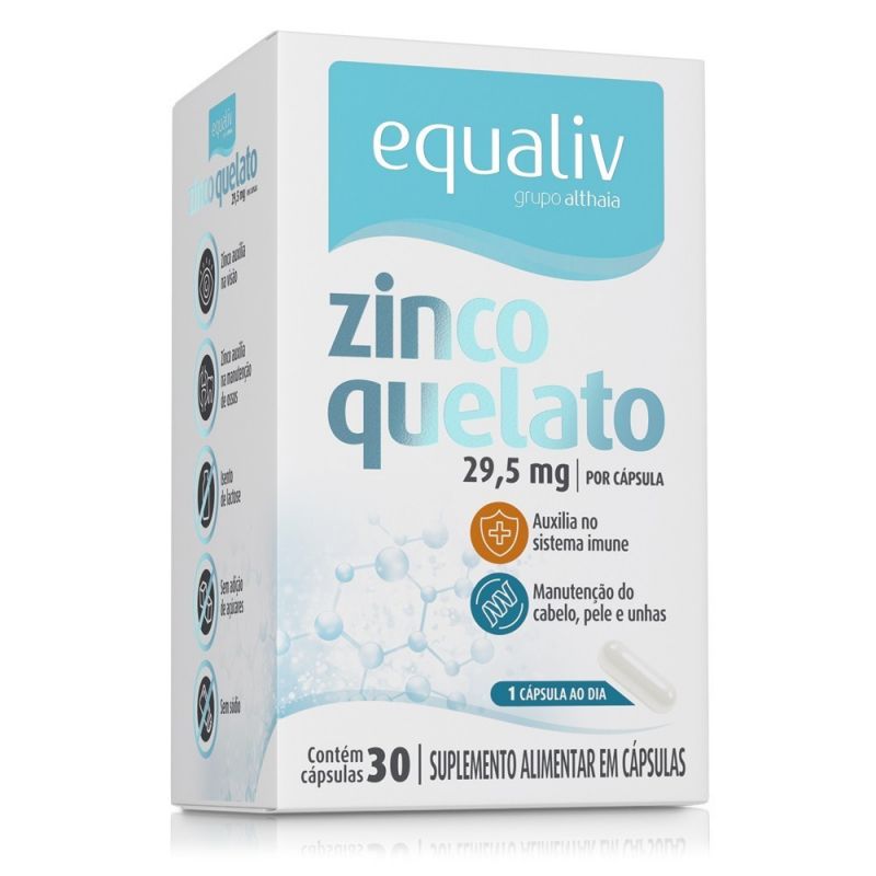 EQUALIV ZINCO QUELATO 29,5MG COM 30 COMPRIMIDOS