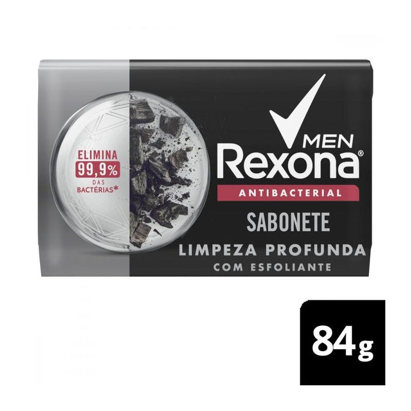SABONETE REXONA MEN 84GR ANTIBACTERIAL LIMPEZA PROFUNDA